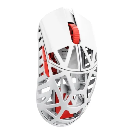 Wlmouse Beast X Mini (White & Red, Прорези, Omron Opticals)