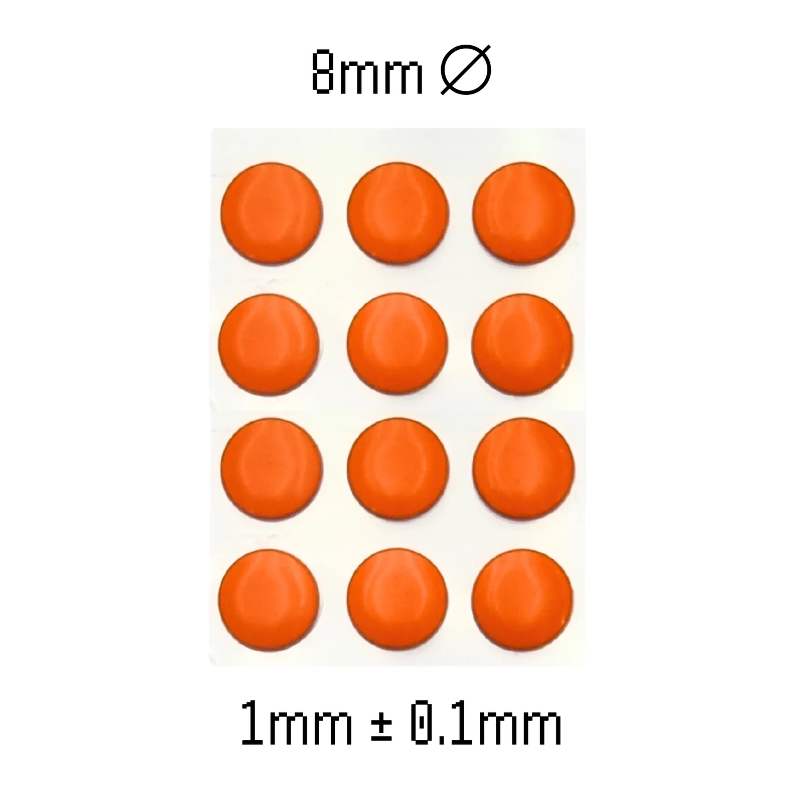 West Lab Glides (Orange, Dots / Точки 8 mm)