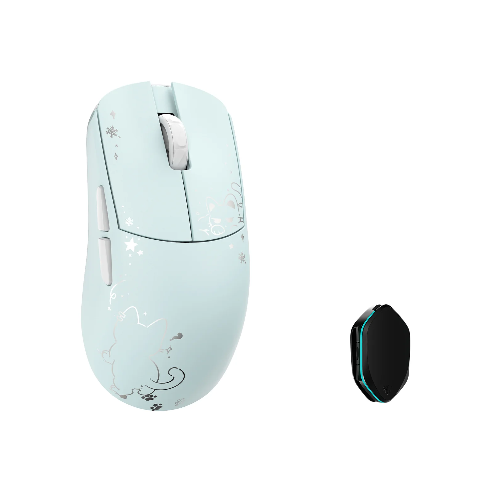 Wlmouse YING Magnesium (Blue, TTC Nihil Transparent Black Dot)