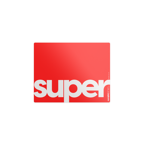 Pulsar Superglide V3 Glass Mousepad - Type S (Red, M 330x260mm)