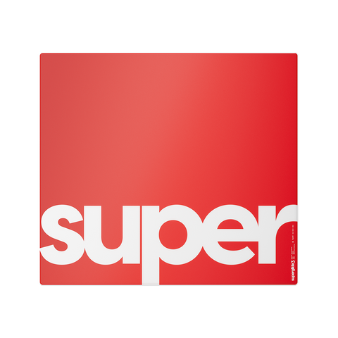 Pulsar Superglide V3 Glass Mousepad - Type S (Red, XLE 500x450mm)