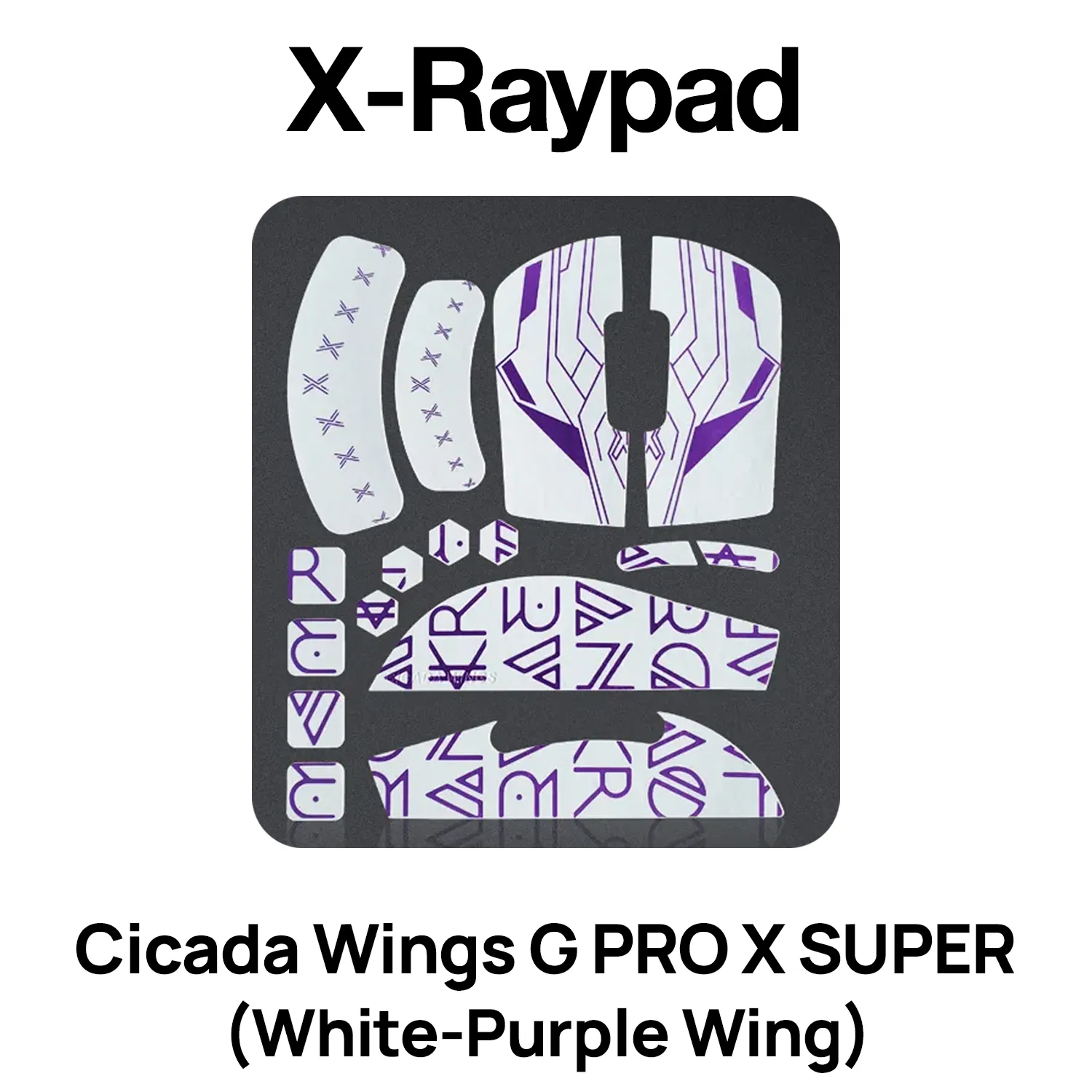 X-Raypad Cicada Wings 2.1 Purple Wing - Logitech G PRO X SUPERLIGHT 1/2 (White-Purple)