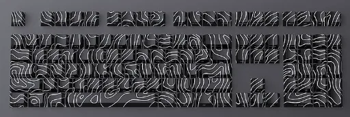 Waves Contours (Black)