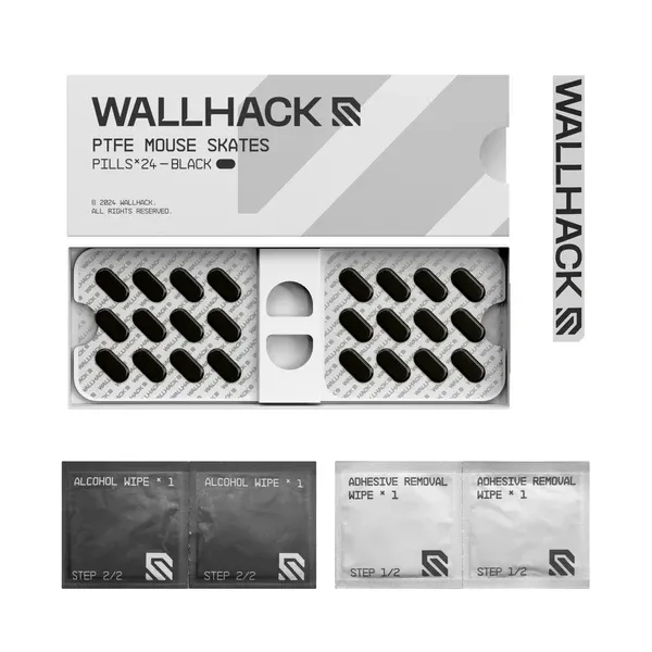 Wallhack Mouse Skates (Pills / Таблетки, Speed, Black) — фото 3