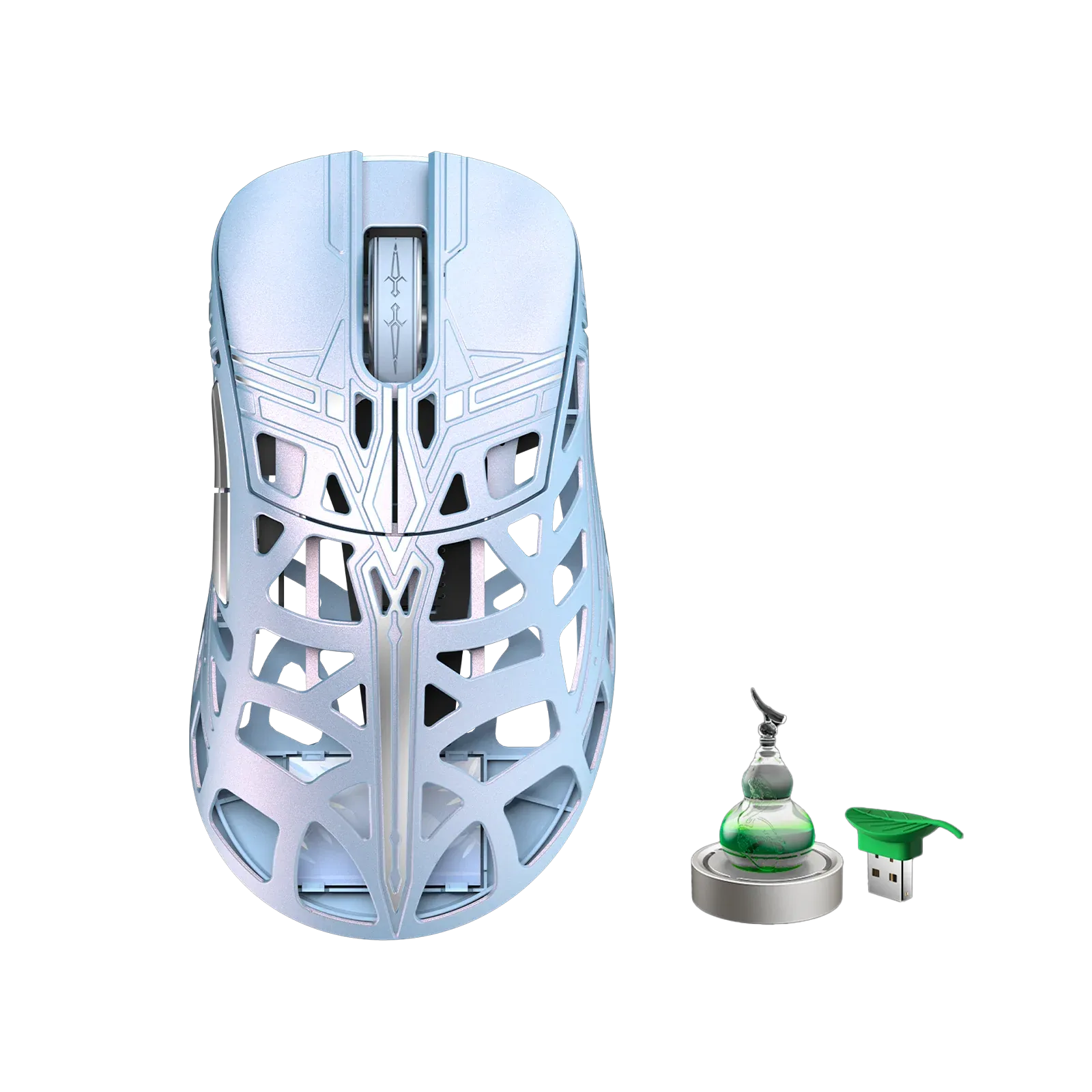 Wlmouse Sword X (Ice blue, Omron Opticals)