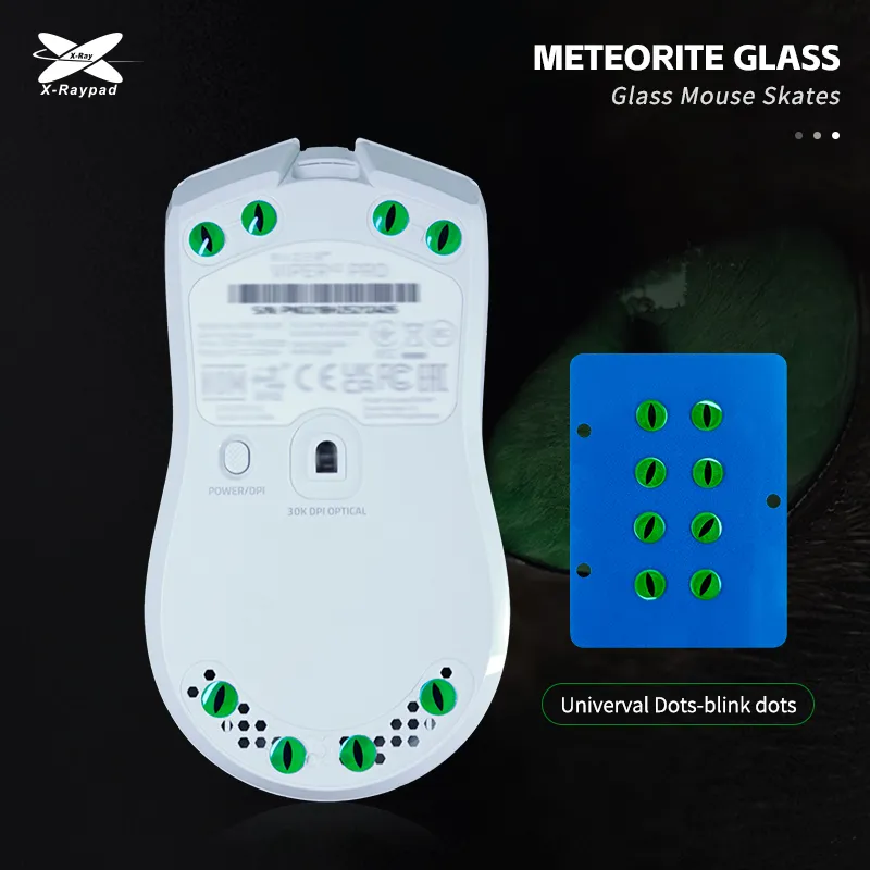 X-Raypad Meteorite Glass Mouse Skates – Universal DIY Dots