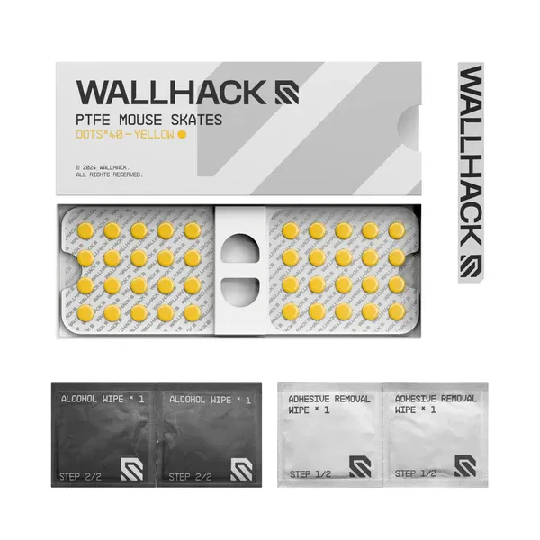 Wallhack Mouse Skates (Dots / Точки, Speed, Yellow) — фото 3