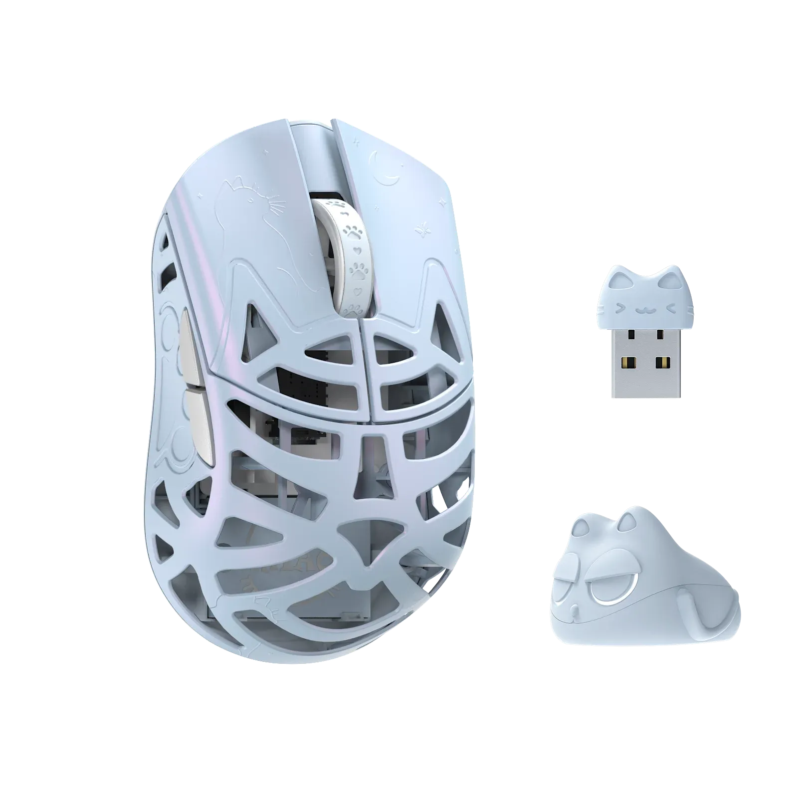 Wlmouse Beast Miao (Ice Blue, Omron Opticals)