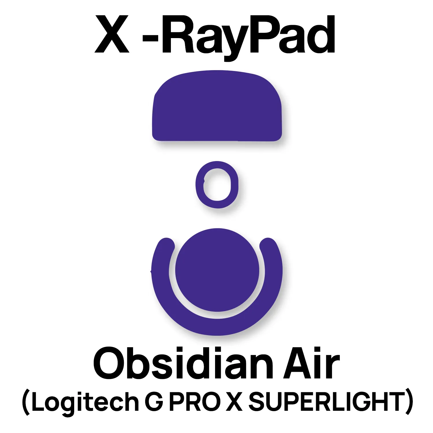 X-raypad Obsidian Air Mouse Skates (Logitech G PRO X SUPERLIGHT)