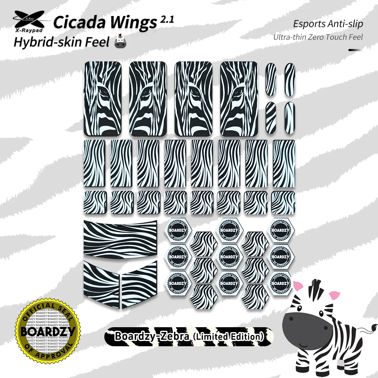 X-Raypad Cicada Wings Universal Pre-cut Tacky Mouse Grip