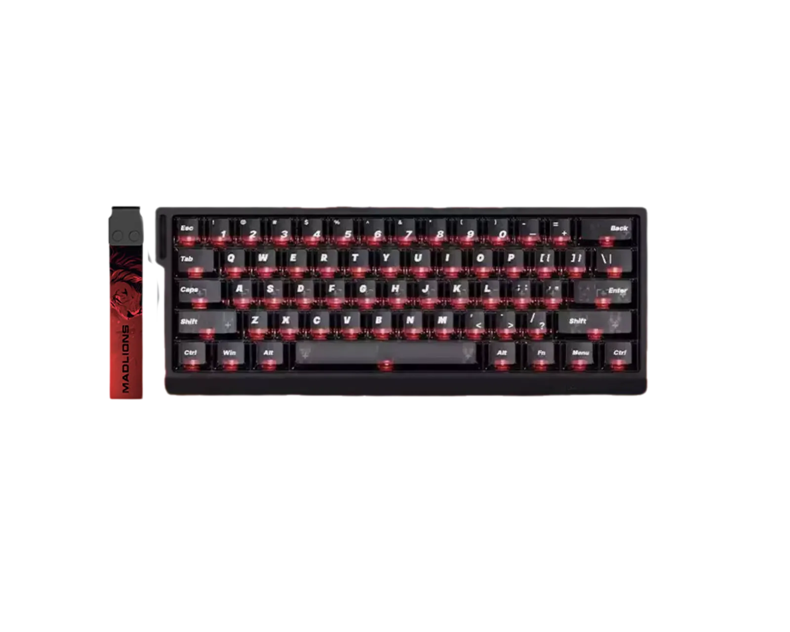 Madlions MAD60 HE (Black (с прозрачными кейкапами), С подсветкой, Madlions Switches)