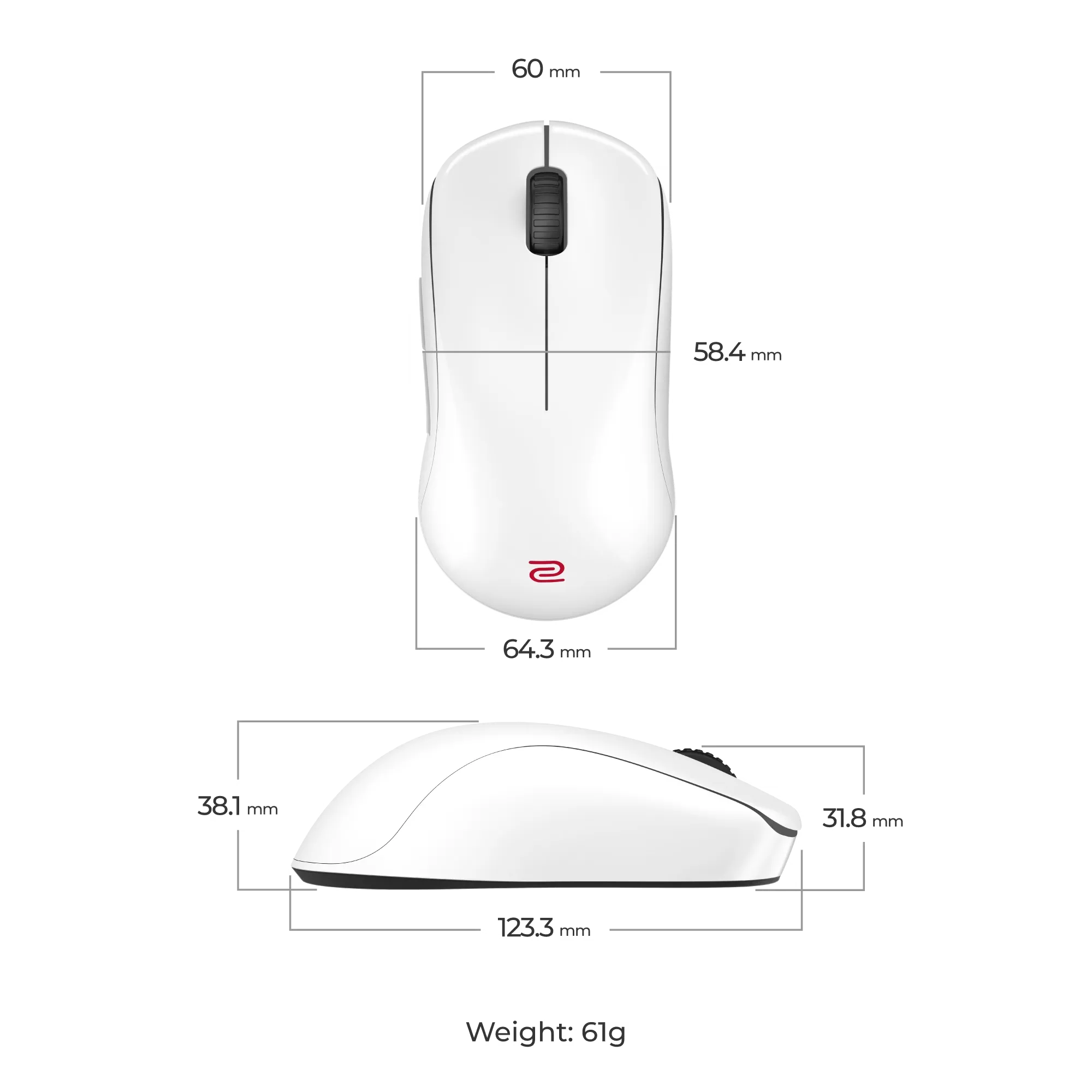 ZOWIE U2-DW (M, Glossy) — фото 7