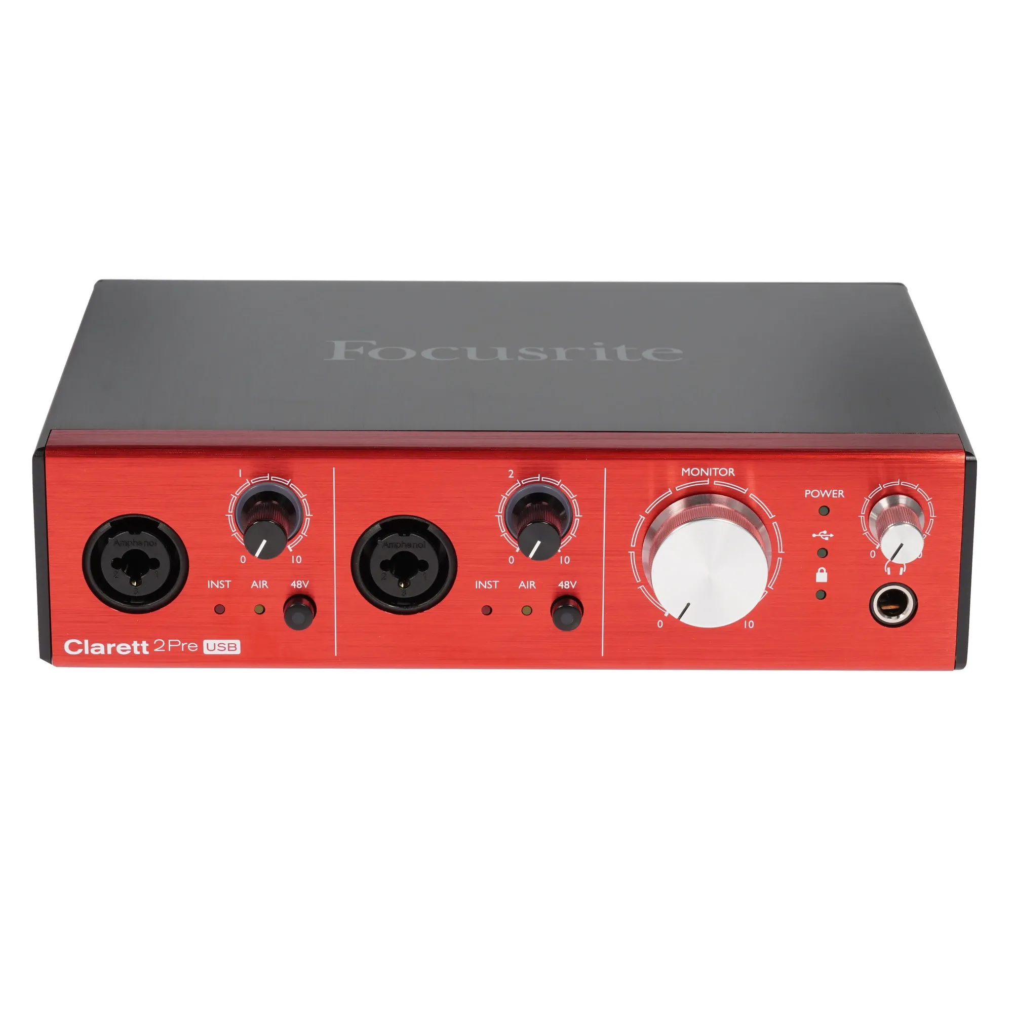FOCUSRITE Clarett 2Pre USB (Black/Red) — фото 3