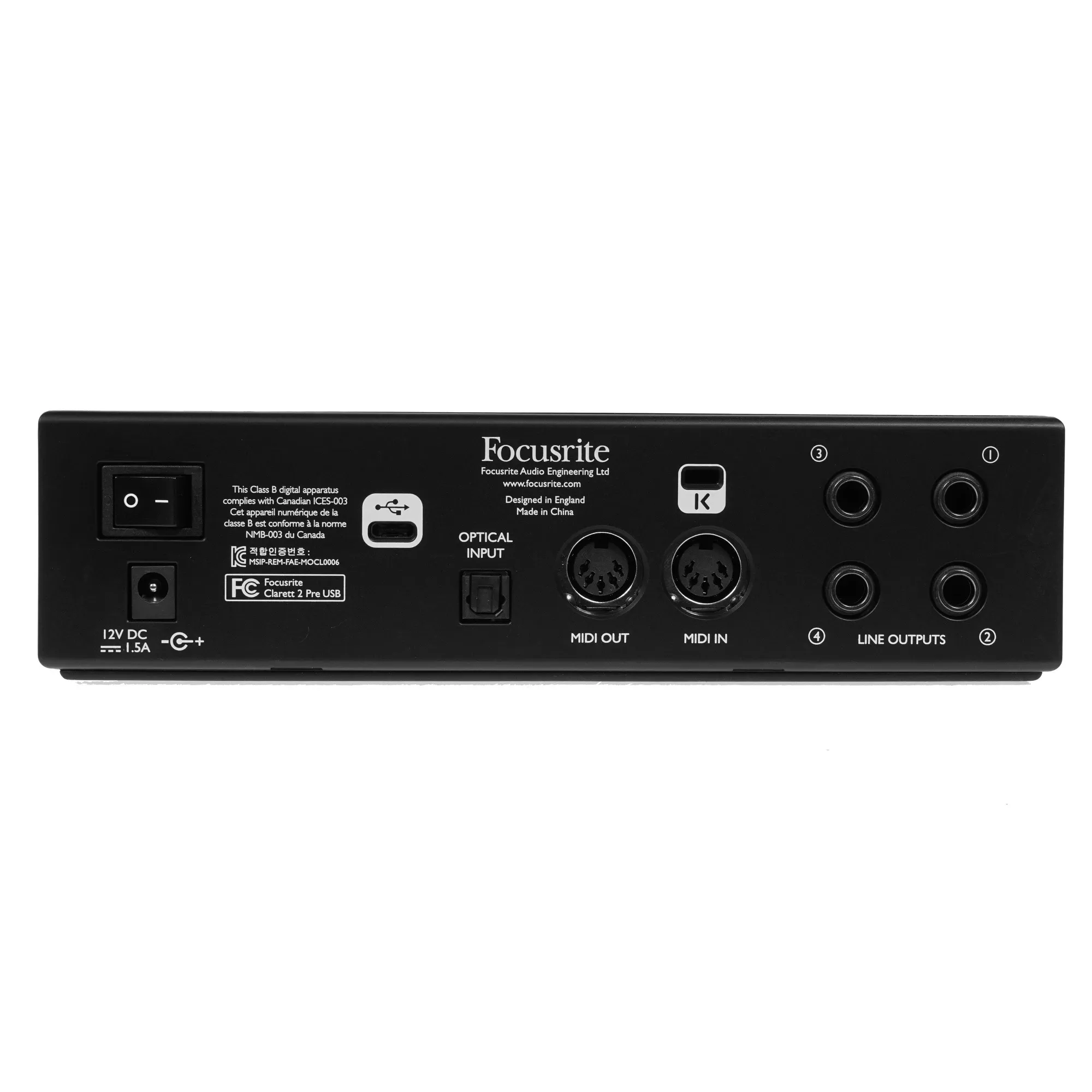 FOCUSRITE Clarett 2Pre USB (Black/Red) — фото 4