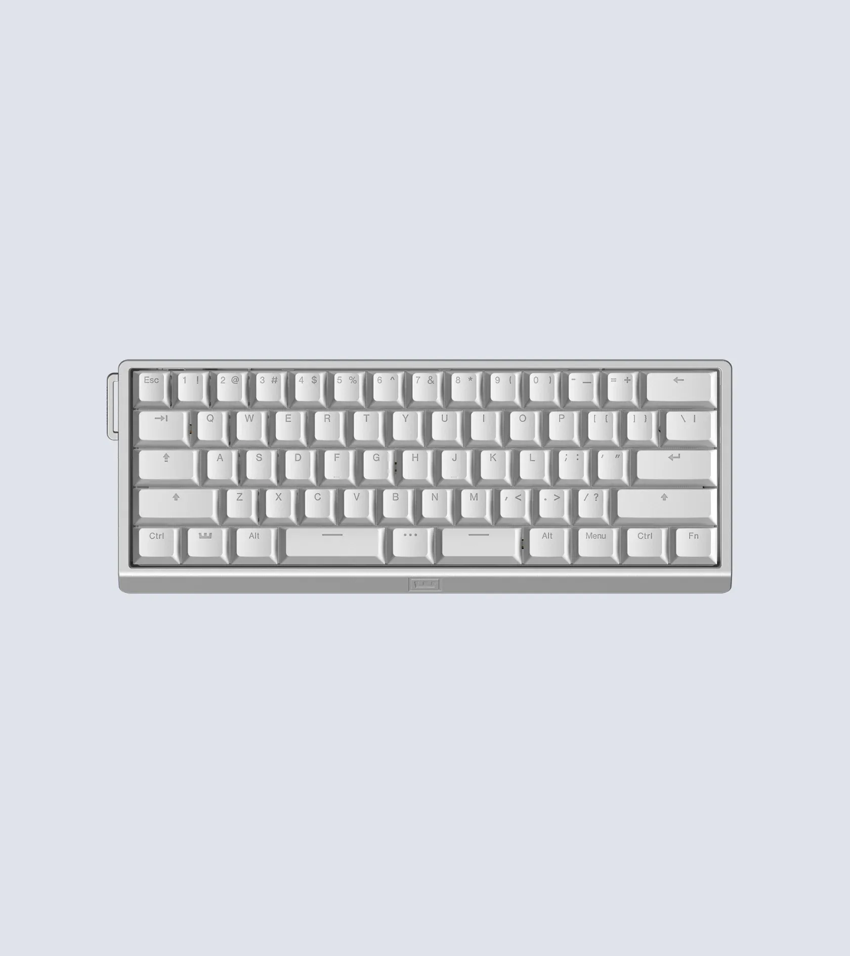 Wooting 60HE v2 (Bright Silver, Алюминий, ANSI Split)
