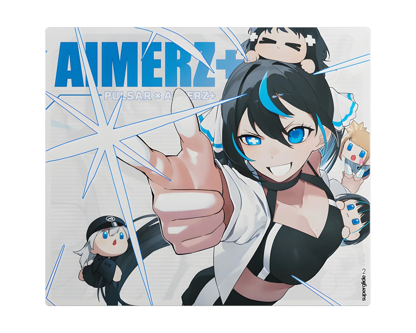 Pulsar Superglide Glass Mousepad v2 (XL 490x420mm, Aimerz+ Yui Edition)