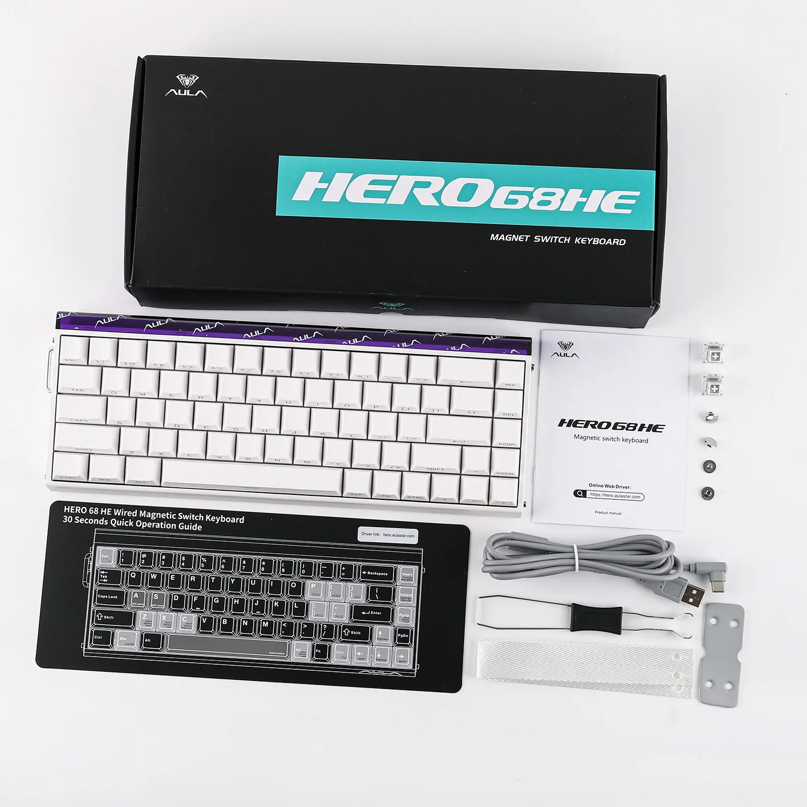 Aula HERO68 HE (White, Meteor Magnetic) — фото 9