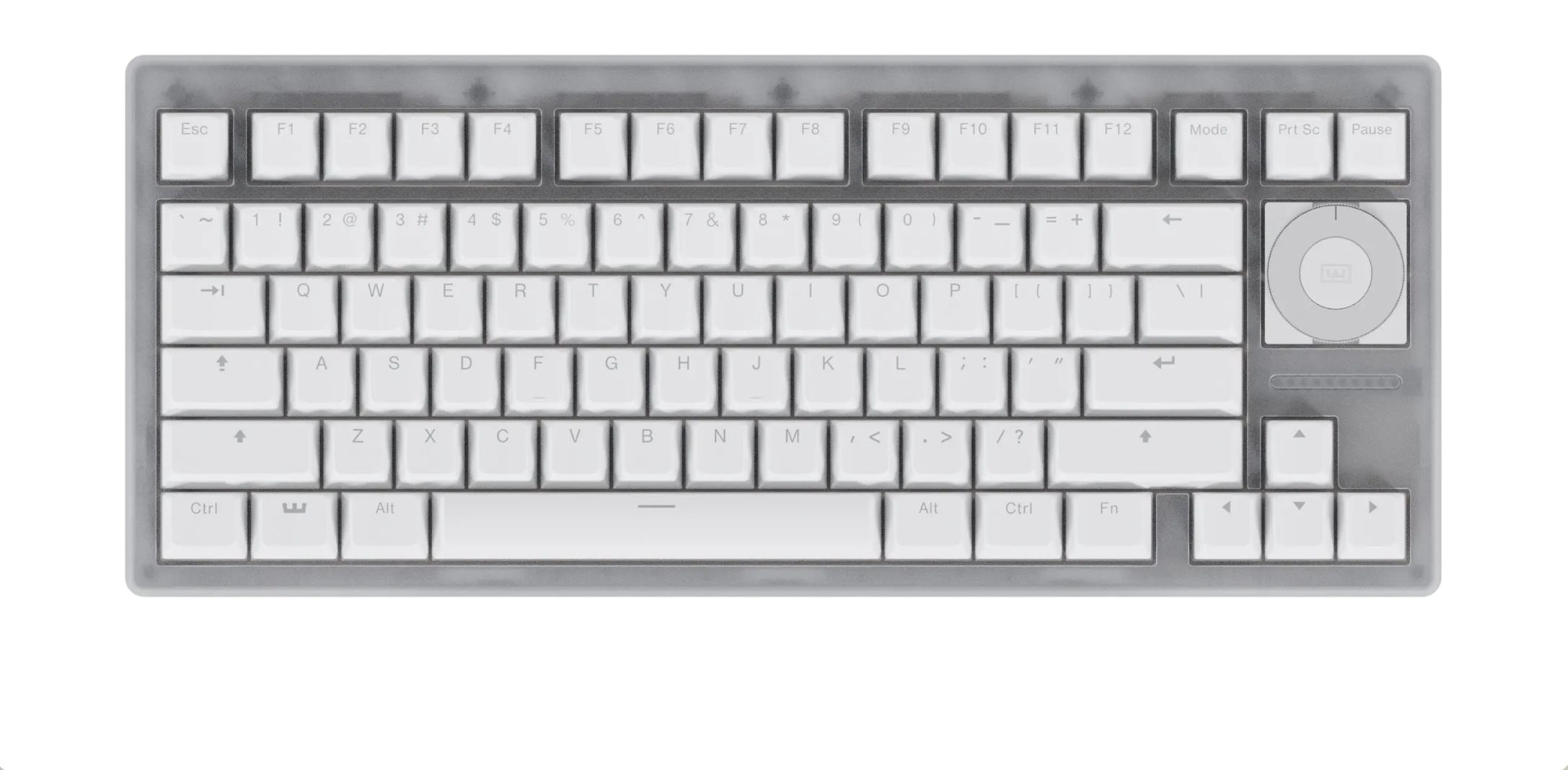 Wooting 80HE+ (Frost, Пластиковый, Lekker Tikken Medium, Knob)