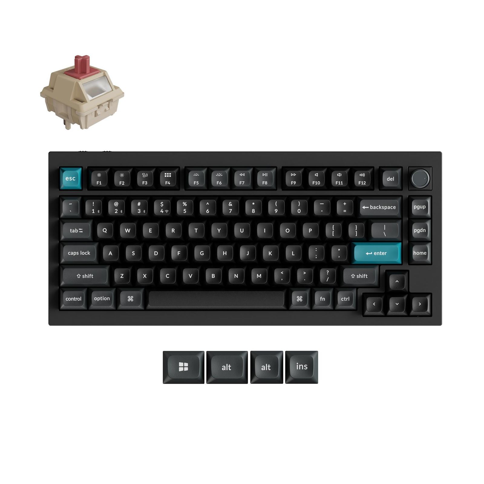 Keychron Q1 Ultra 8K (Black, Silk POM Red)
