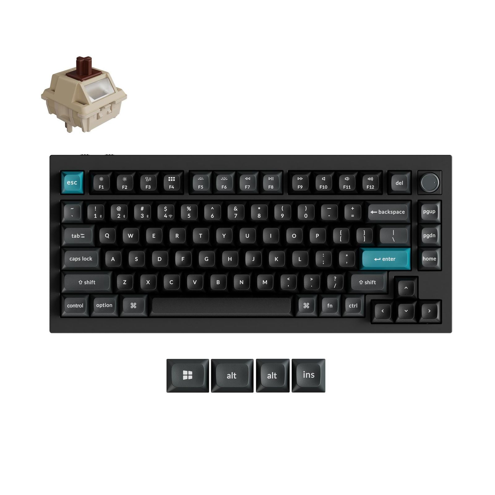 Keychron Q1 Ultra 8K (Black, Silk POM Brown)