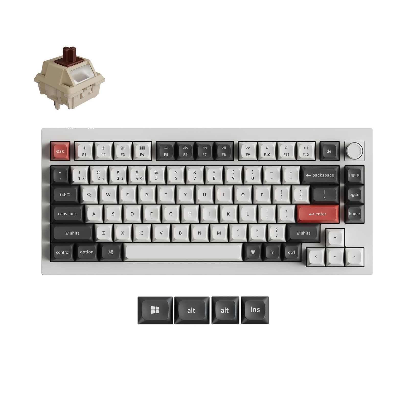Keychron Q1 Ultra 8K (White, Silk POM Brown)