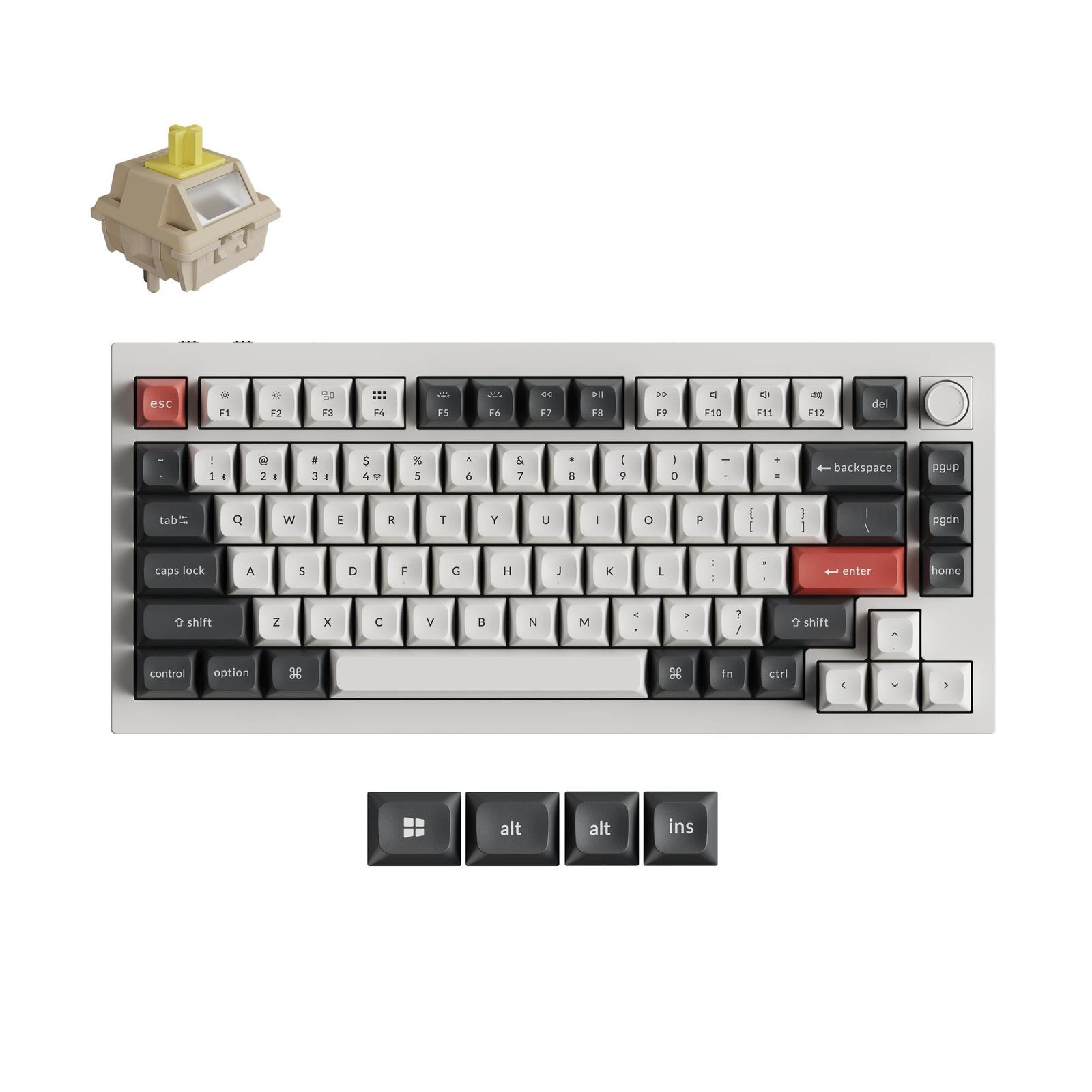 Keychron Q1 Ultra 8K (White, Silk POM Banana)