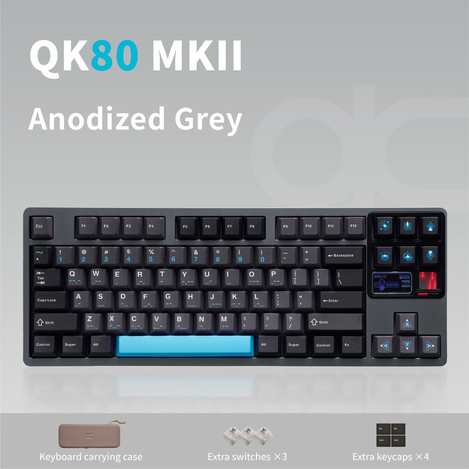 Qwertykeys QK80 Mk2 (Anodized Grey)