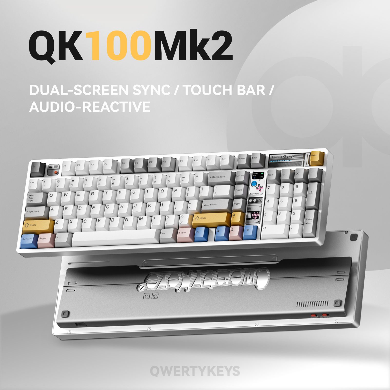 Qwertykeys QK100 Mk2 (Aquamarine Blue) — фото 2