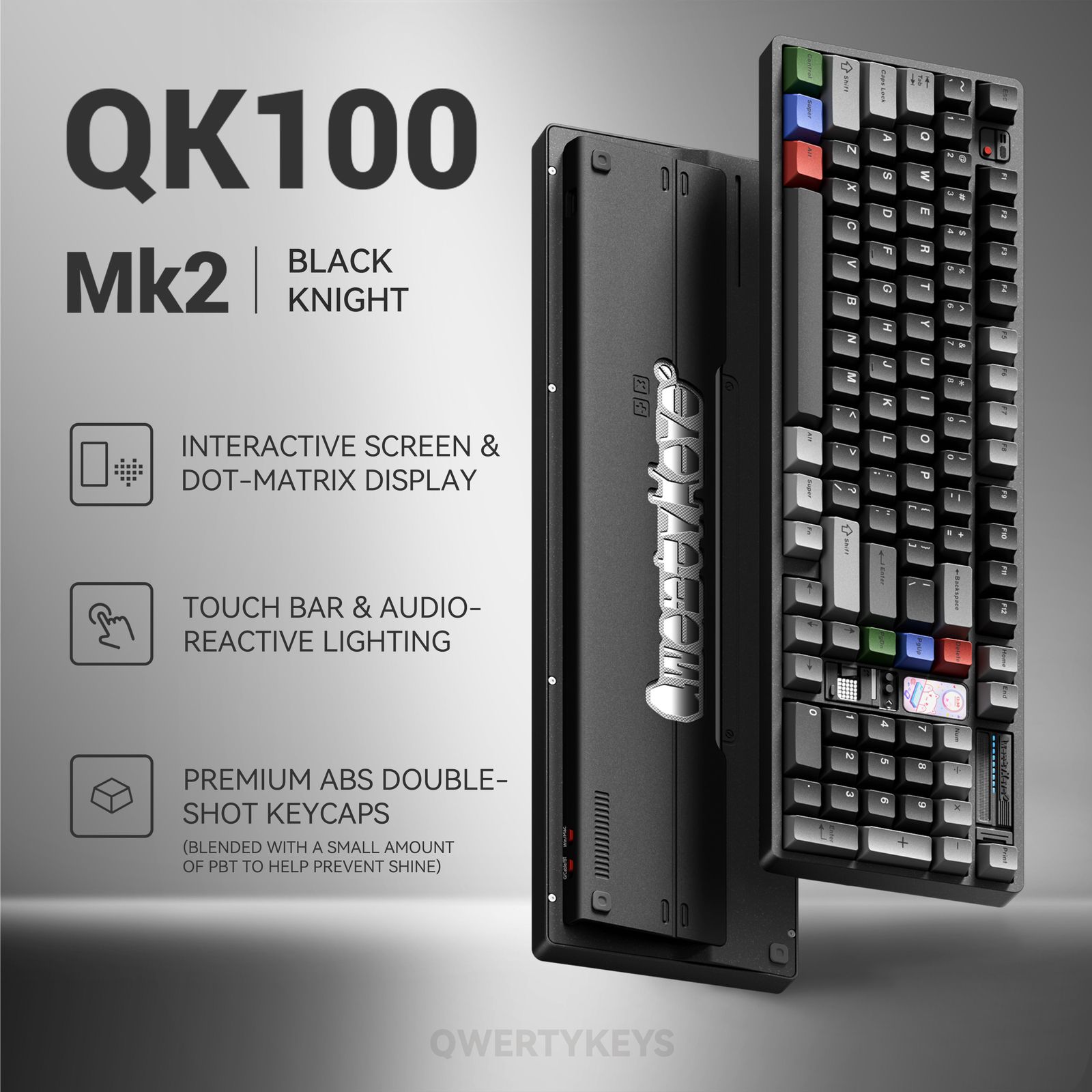 Qwertykeys QK100 Mk2 (Black Knight)