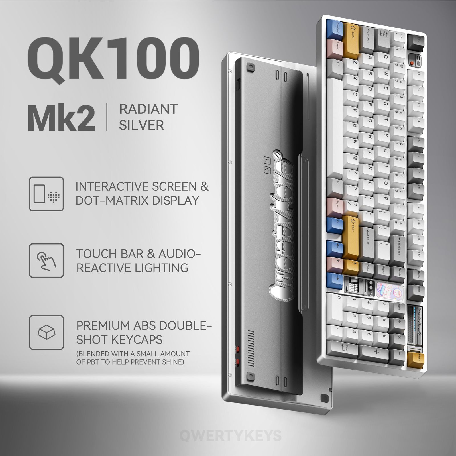 Qwertykeys QK100 Mk2 (Aquamarine Blue) — фото 5