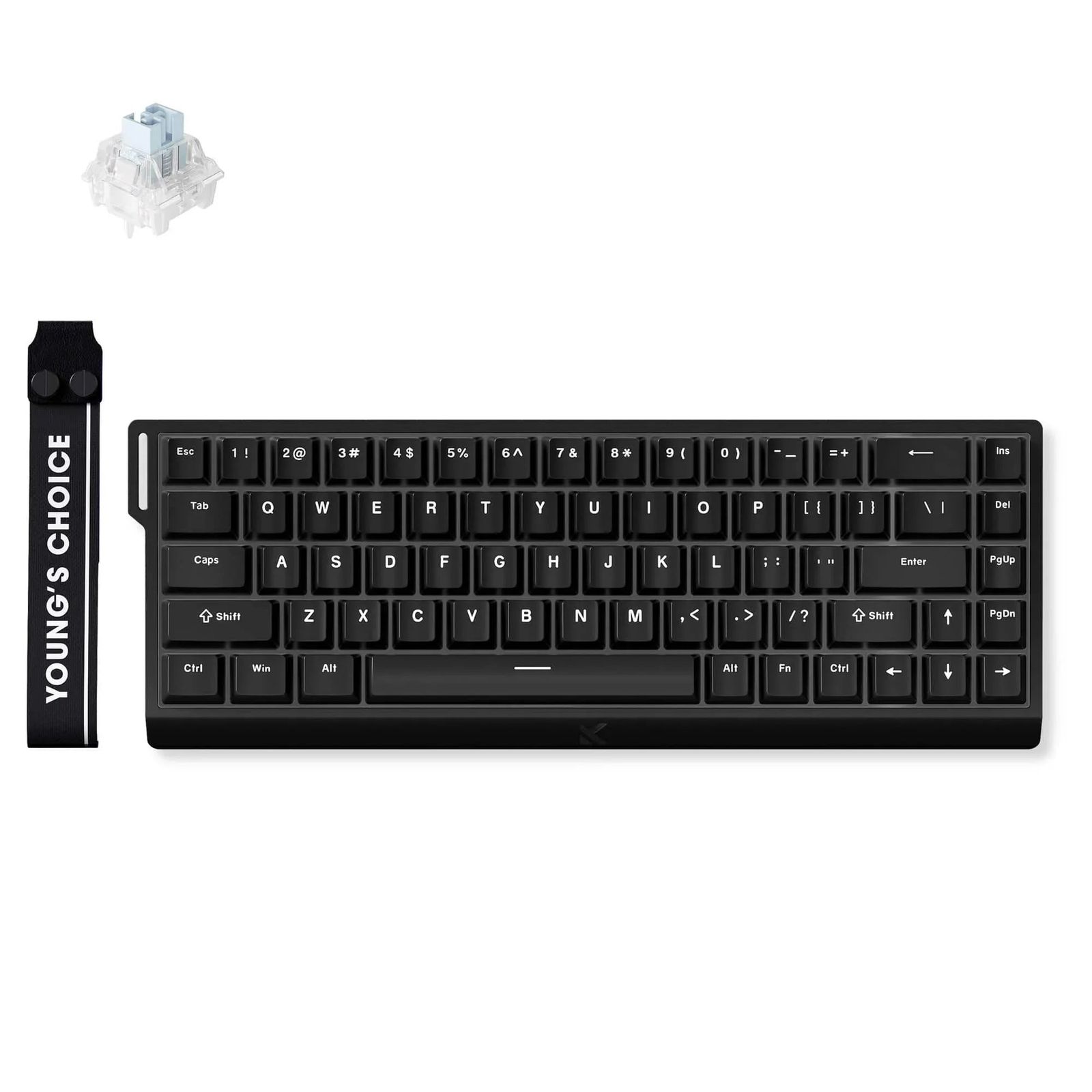 MCHOSE Ace 68 (Black, Ice Blue Magnetic Switch, ANSI)