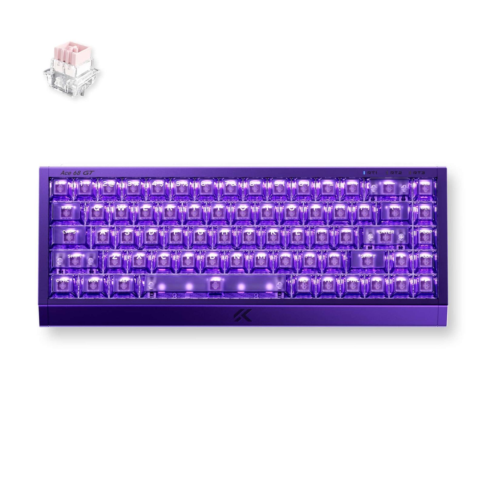 MCHOSE Ace 68 GT (Cyber Violet, Mount Tai Pink Magnetic Switch GT, ANSI)