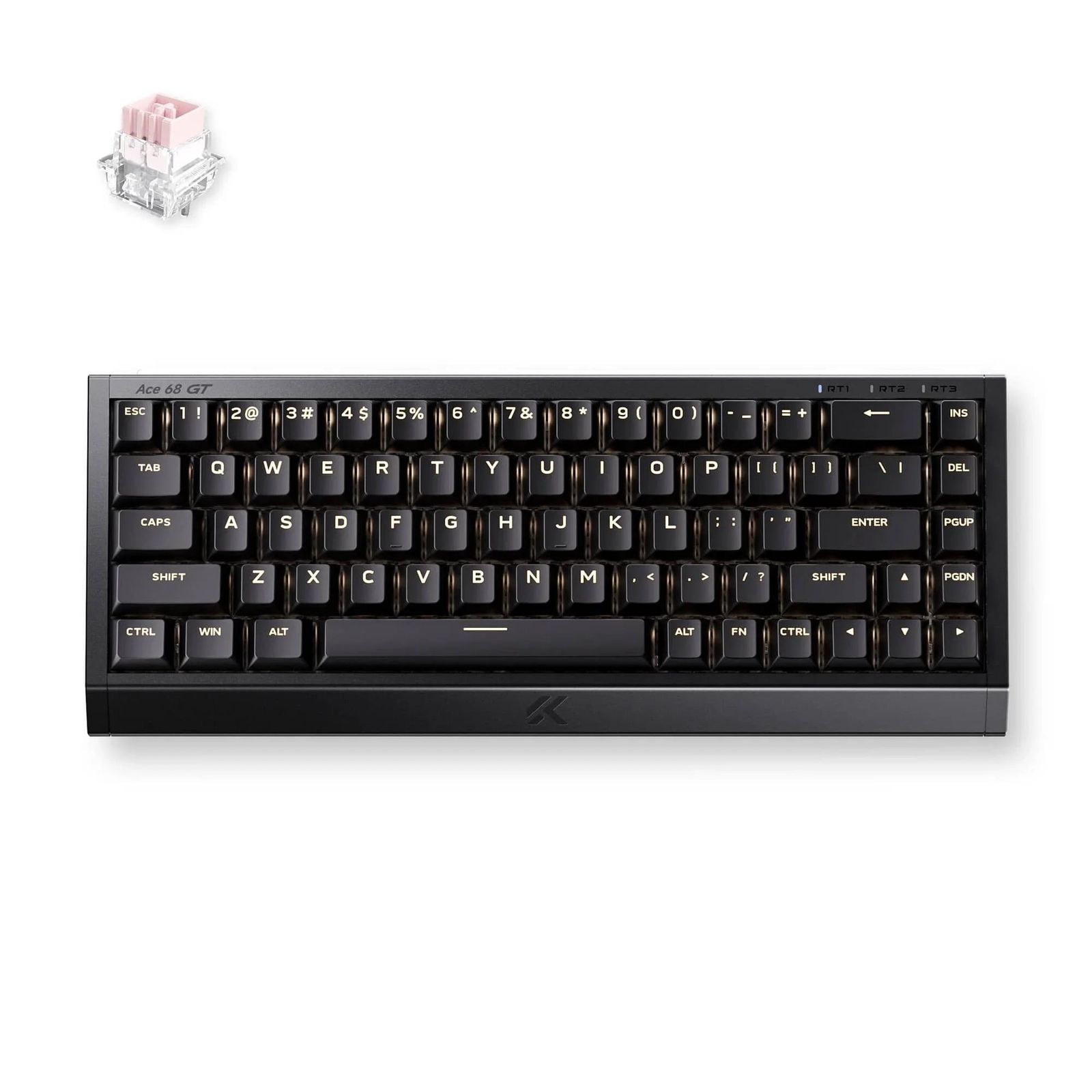 MCHOSE Ace 68 GT (Black Gold, Mount Tai Pink Magnetic Switch GT, ANSI)
