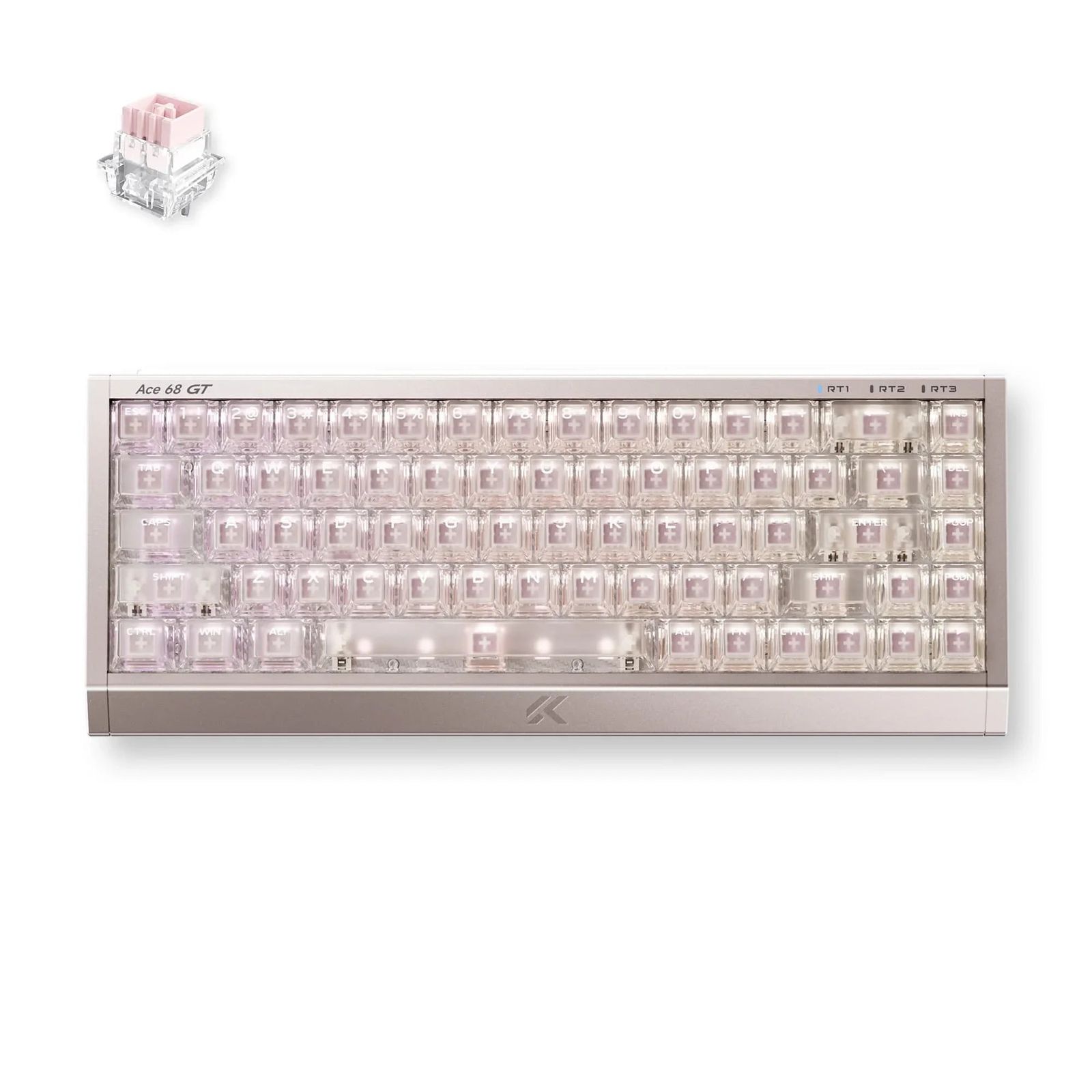 MCHOSE Ace 68 GT (Champagne, Mount Tai Pink Magnetic Switch GT, ANSI)